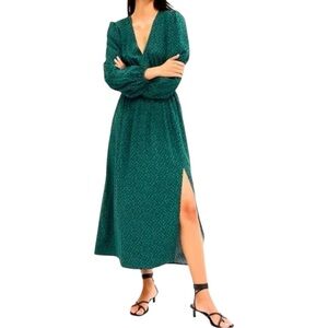 Gap NWT Women’s Floral Long Sleeve Smocked V-Neck Maxi Dress  Sz S‎